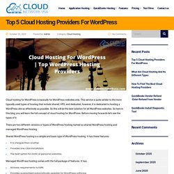 Top 5 Cloud Hosting Providers For WordPress - CLOUD NETWORK USA