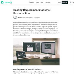 Hosting Requirements for Small Business Sites