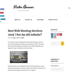 For An old website? - Visitor Answer