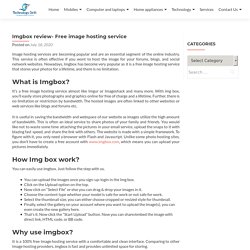 Imgbox review- Free image hosting service
