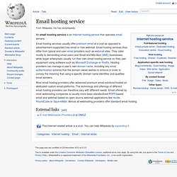 E-mail hosting service