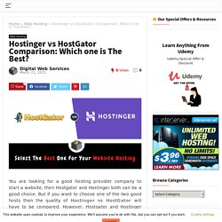 Hostinger vs HostGator - Which One Is The Best in 2021 For Web Hosting