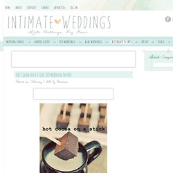 Hot Cocoa on a Stick: DIY Wedding Favors