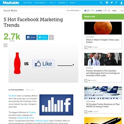 5 Hot Facebook Marketing Trends