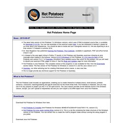 Hot Potatoes Home Page