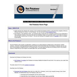 Hot Potatoes Home Page