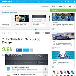 Mobile Design - 7 Hot Trends in Mobile App Design