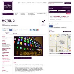 Hotel G - The Purple Passport