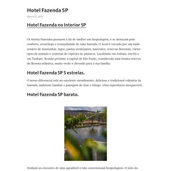 Hotel Fazenda SP