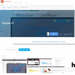 Hotjar v1: See how your visitors are really using your site – for free