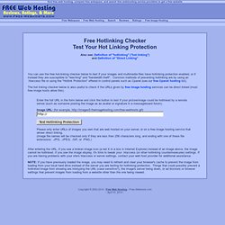 Free Hotlinking Checker - Test Your Hot Linking Protection