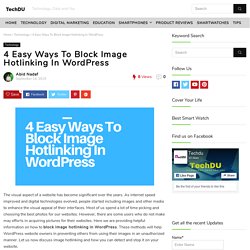 4 Easy Ways To Block Image Hotlinking In WordPress - TechDU