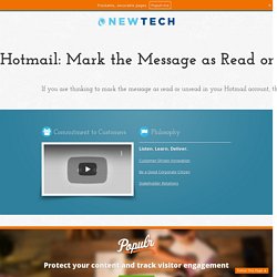 Hotmail: Mark the Message as Read or Unread