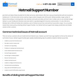 Hotmail Support Number 1-877-212-8011