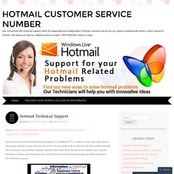 hotmail Customer service number