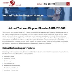 Hotmail Technical Support Number 1-877-212-8011