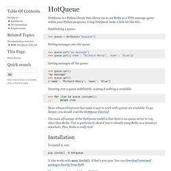 HotQueue — HotQueue 0.2.7 documentation