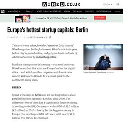 Europe's hottest startup capitals: Berlin