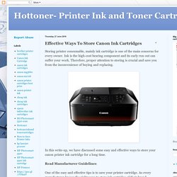 How to Store Canon Ink Cartridges?