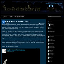 motion trails in houdini, part 1 » Toadstorm Nerdblog
