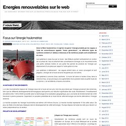 Energies renouvelables sur le web