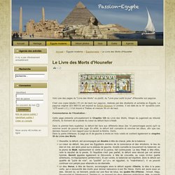 Le Livre des Morts d'Hounefer - Passion de l'Égypte ancienne - Actualités et Quiz