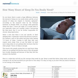 How Many Hours of Sleep Do You Really Need