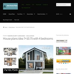 House plans idea 7x10.75 with 4 bedrooms - SamHousePlans