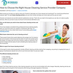 House Cleaning Services - Borras Cleaning Services