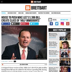 House to Push Mike Lee's S.386 Bill, Create Class of 'Half Immigrants'