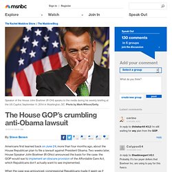 The House GOP's crumbling anti-Obama lawsuit