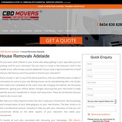 Reliable and Affordable House Removals in Adelaide