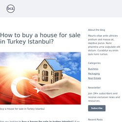 How to buy a house for sale in Turkey Istanbul? – Blogger