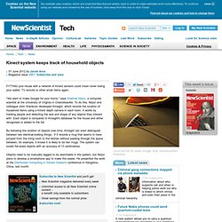 Kinect system keeps track of household objects - tech - 07 June 2012