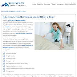 Light Housekeeping for Children and the Elderly at Home