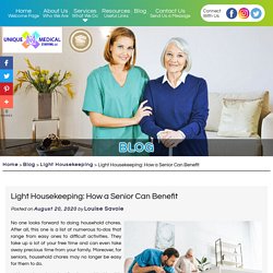 Light Housekeeping: How a Senior Can Benefit