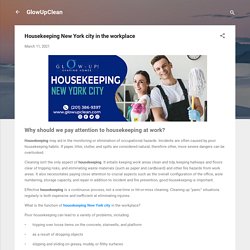Housekeeping New York city in the workplace