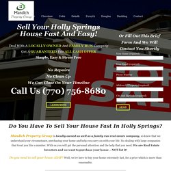 We Buy Houses As Is In Holly Springs - Sell Your Home Fast & Easy