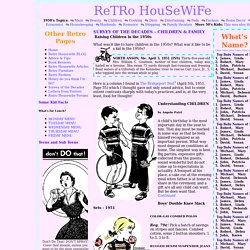 1.1 Retro Housewife Magazine - Raising Children In The 1950s.