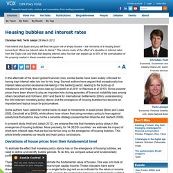 Housing bubbles and interest rates