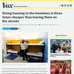 Giving housing to the homeless is three times cheaper than leaving them on the streets