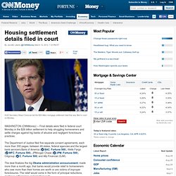 Housing settlement details filed in court - Mar. 12
