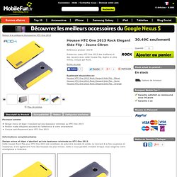 Housse HTC One Rock Elegant Side Flip - Jaune Citron