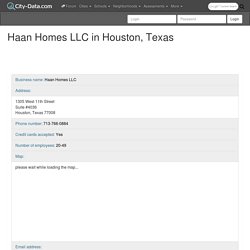 Haan Homes LLC in Houston, Texas - Housing & Real Estate - Business Profile at City-data.com
