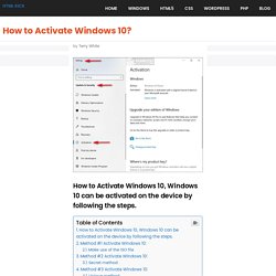 How to Activate Windows 10?