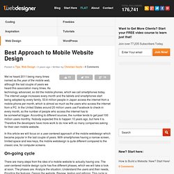 How to approach mobile webdesign