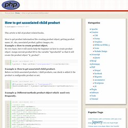 How to get associated child product