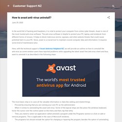 How to avast anti-virus uninstall?