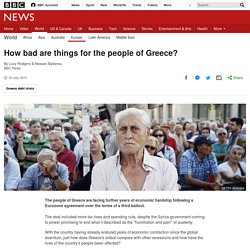 How bad are things for the people of Greece?