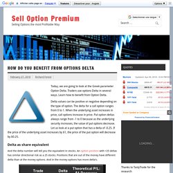 How do you benefit from Options Delta